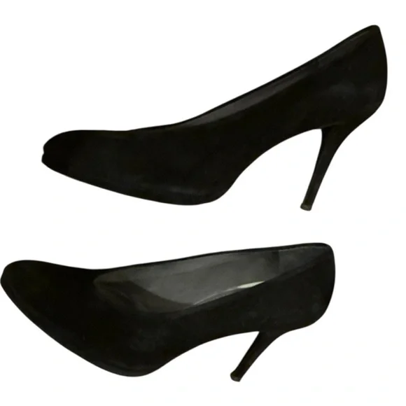 Stuart Weitzman womens Classic Black Heels Pumps Size 8.5 work shoes power shoe - Picture 3 of 10